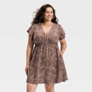 A. New day brown/ cream dress size XL